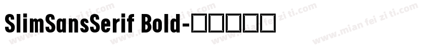 SlimSansSerif Bold字体转换
